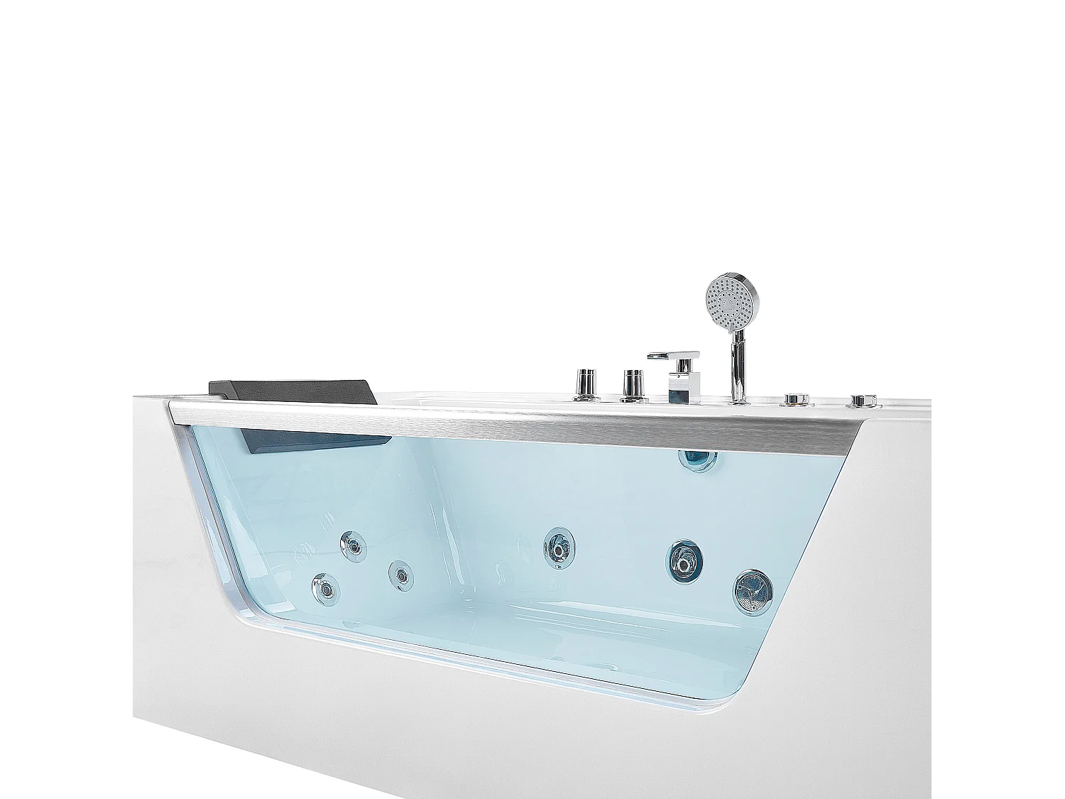 Whirlpool Badewanne weiß rechteckig 170 x 80 cm MANTA