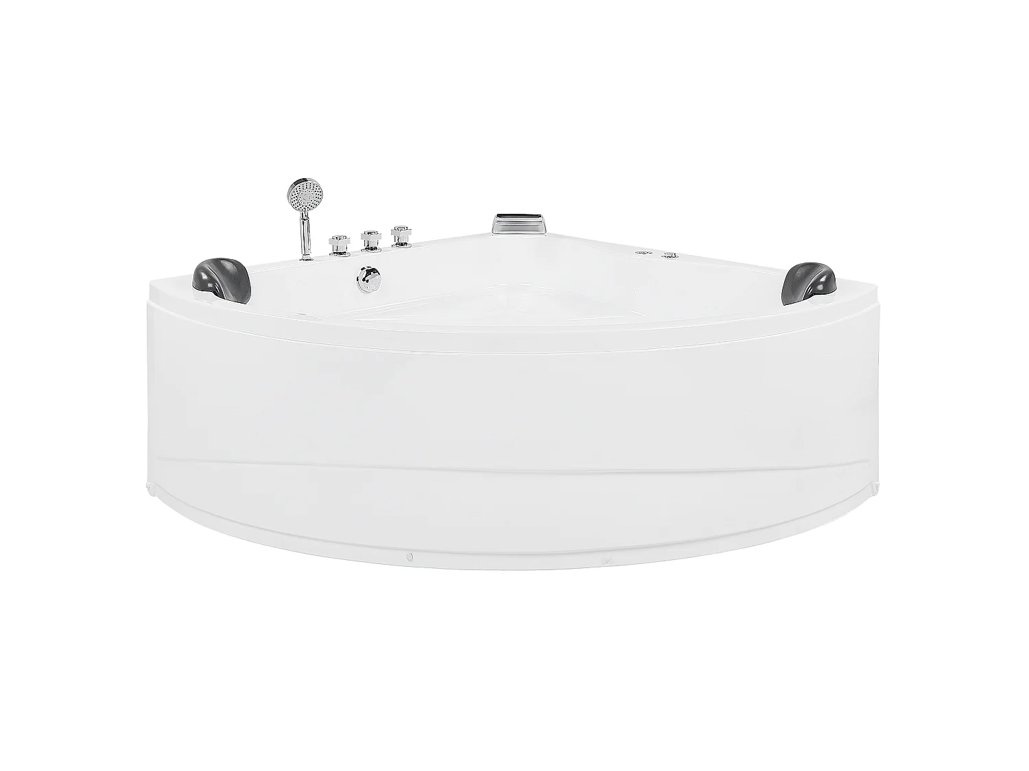 Hoek bubbelbad met LED BARACOA 197 x 140 cm Wit