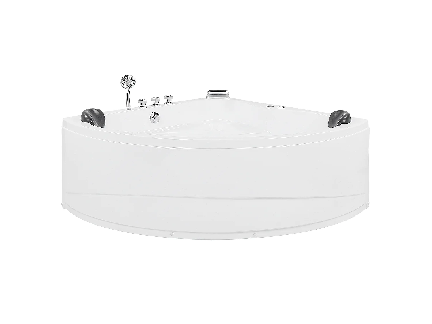 Hoek bubbelbad met LED BARACOA 197 x 140 cm Wit