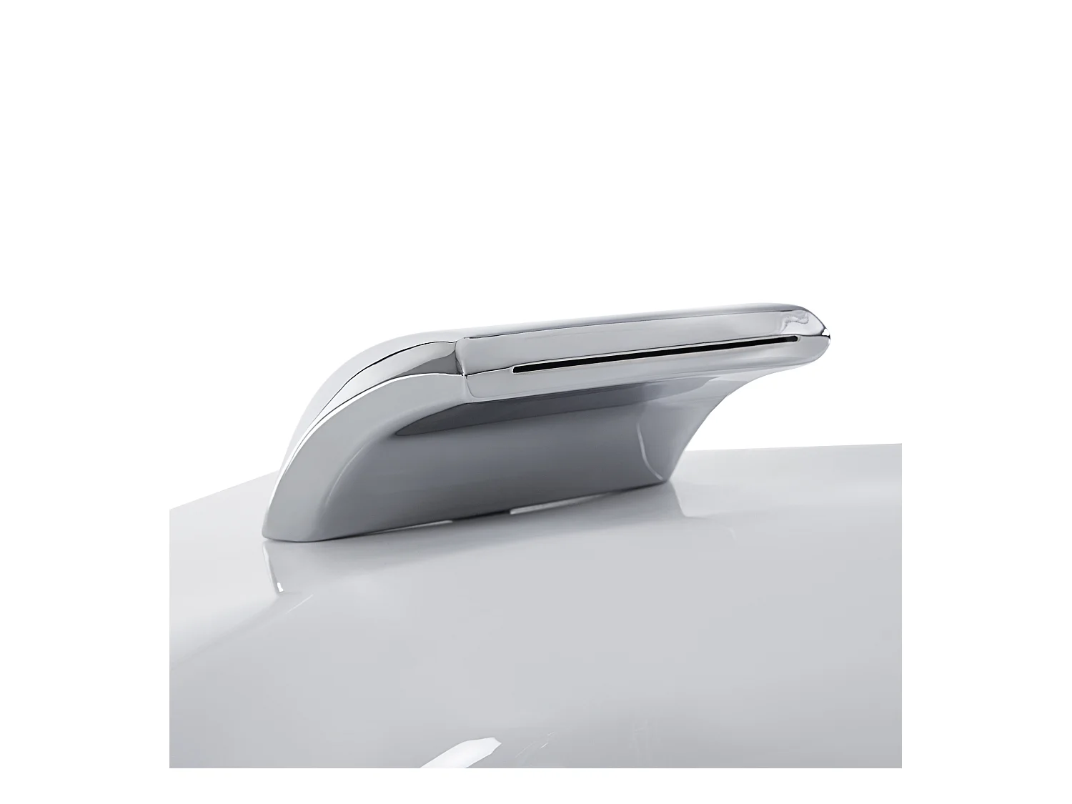 Whirlpool Badewanne Eckmodell mit LED SENADO 205 x 150 cm Weiss