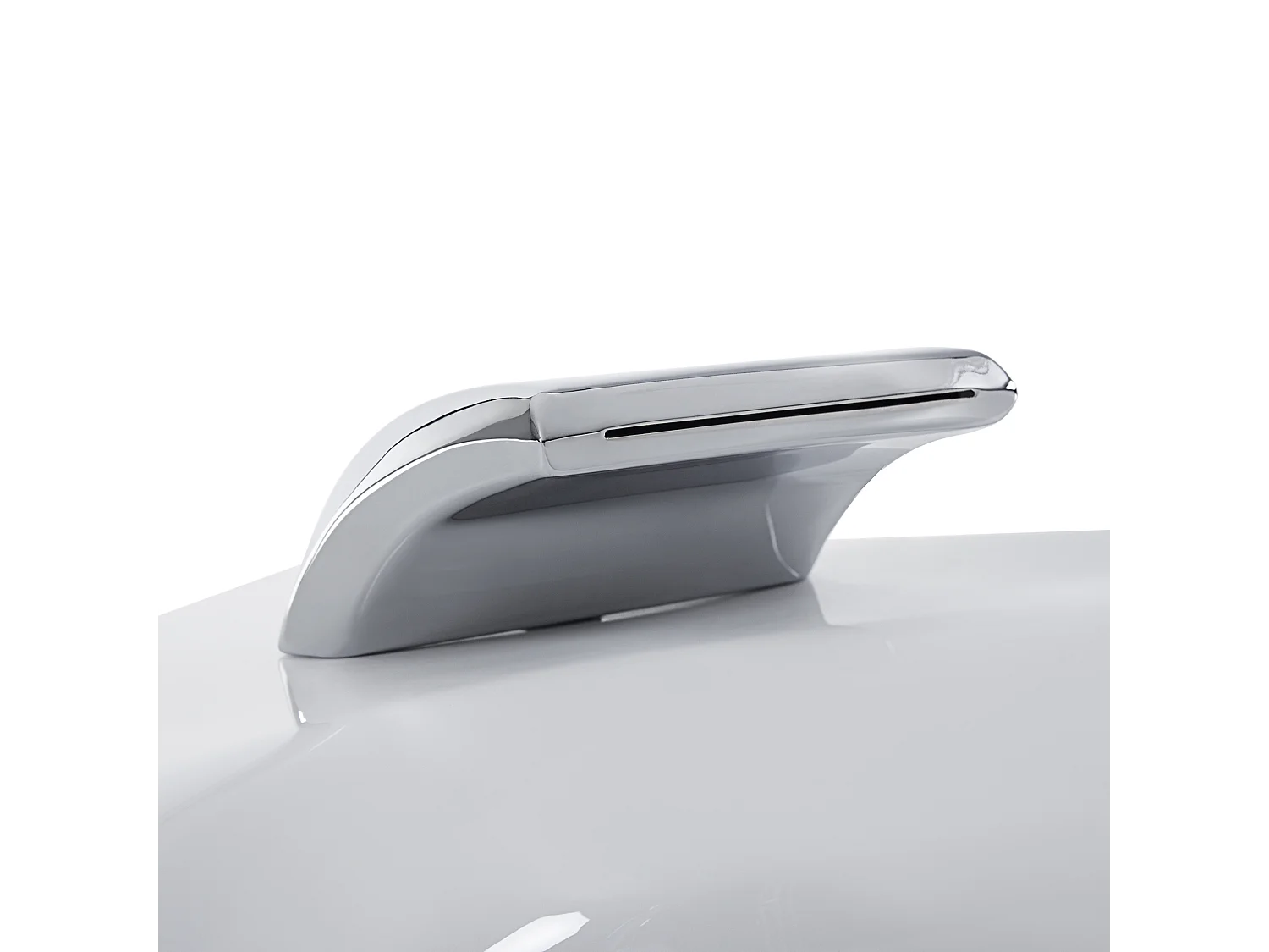 Hoek bubbelbad met LED SENADO 205 x 150 cm Wit