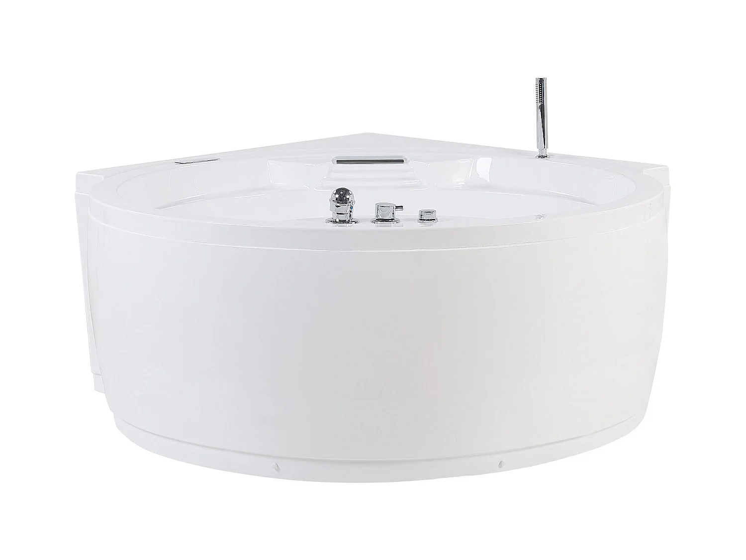Hoek bubbelbad met LED MILANO Met ingebouwde Bluetooth speaker 181 x 150 cm Wit