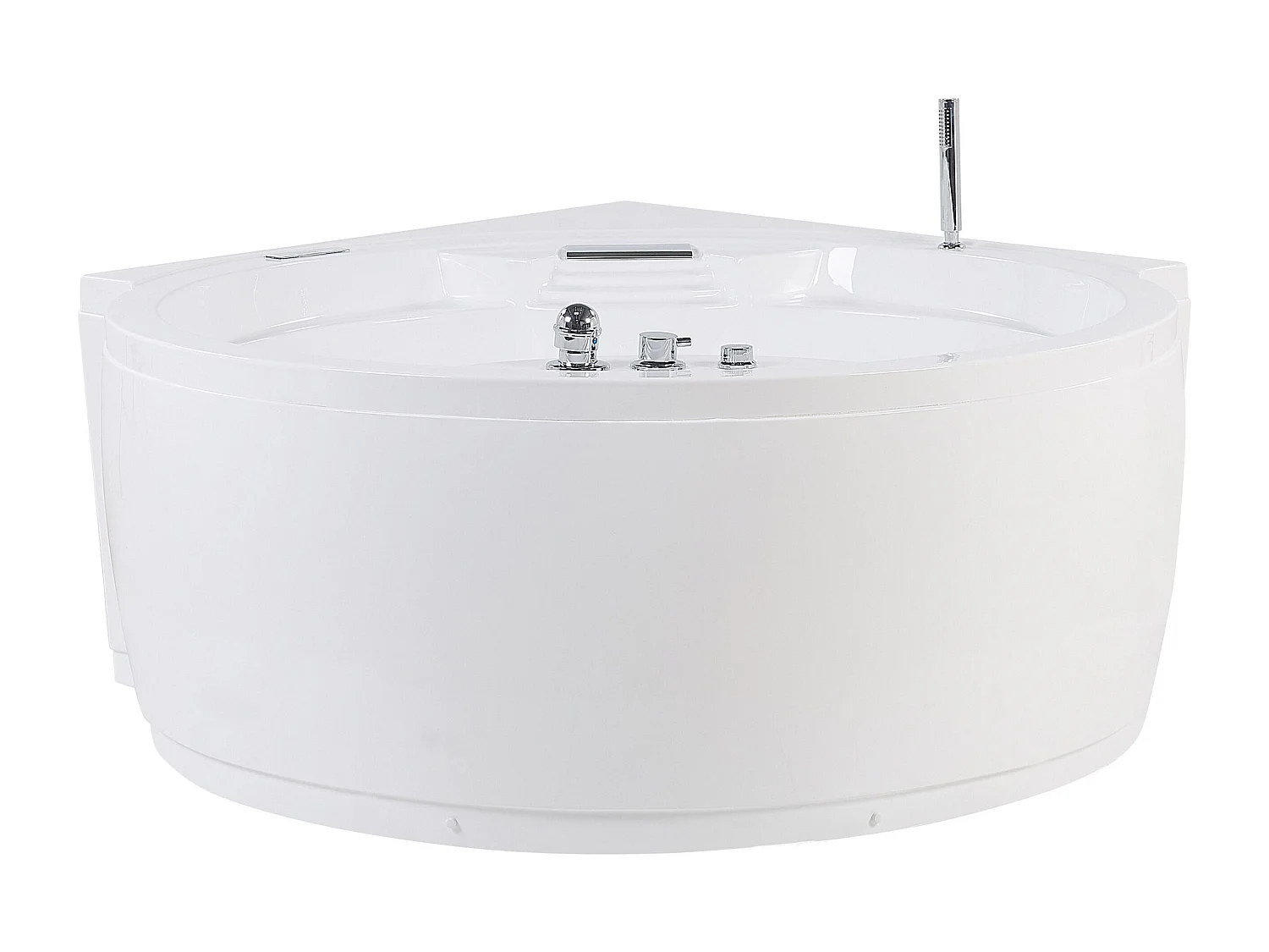 Vasca idromassaggio angolare con LED MILANO con altoparlante Bluetooth integrato 181 x 150 cm Bianco