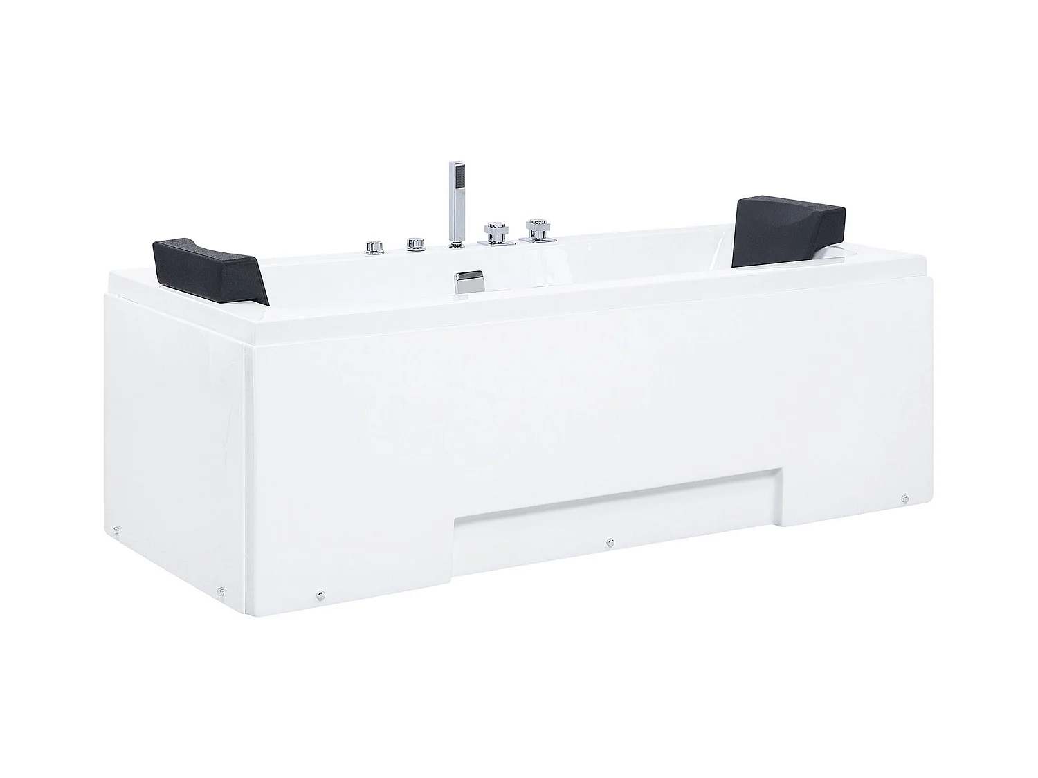 Whirlwanne Badewanne Spa weiß rechteckige Doppelwanne mit Massage LED Galley