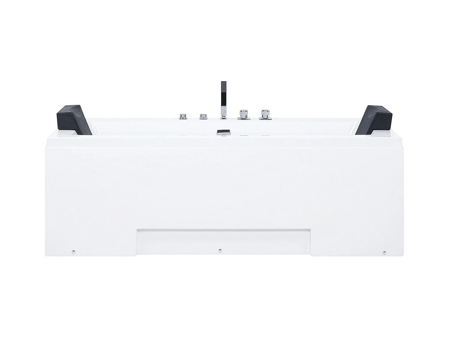 Whirlwanne Badewanne Spa weiß rechteckige Doppelwanne mit Massage LED Galley