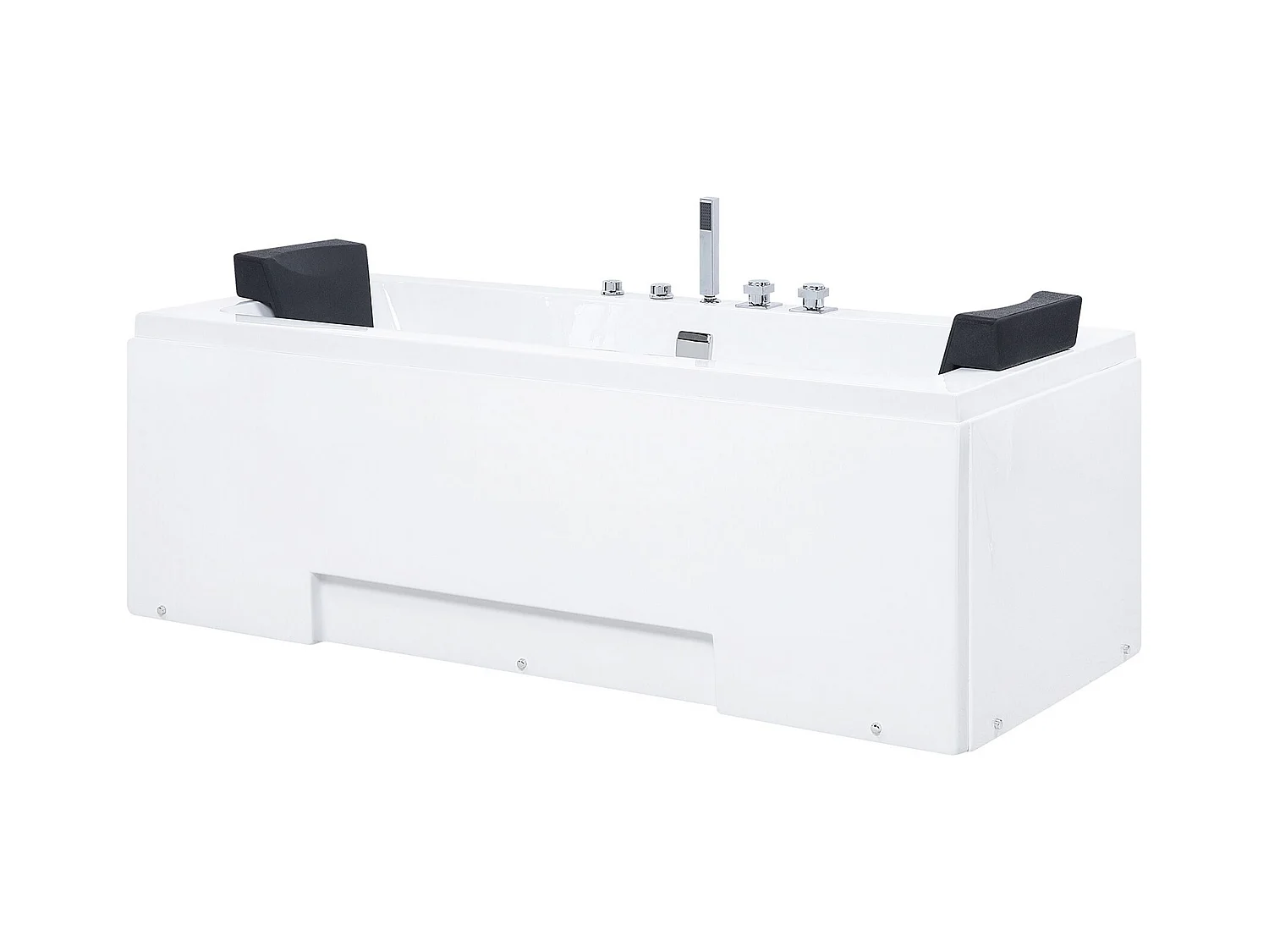 Whirlwanne Badewanne Spa weiß rechteckige Doppelwanne mit Massage LED Galley