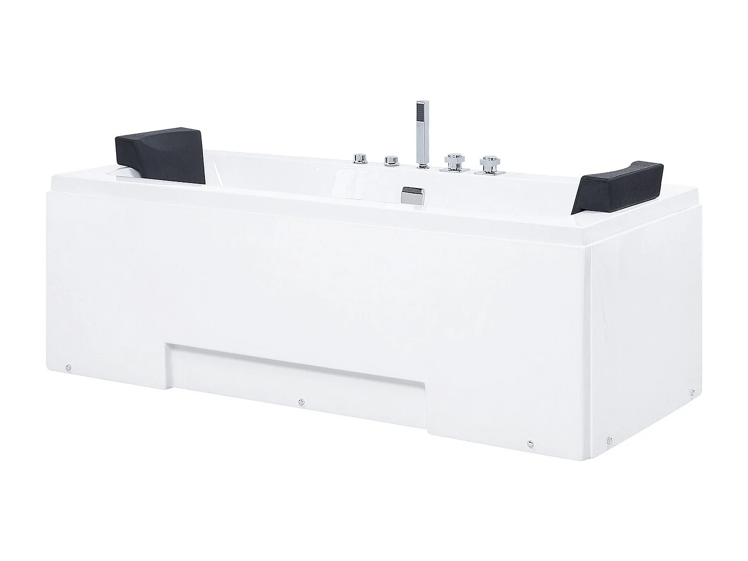 Hoek bubbelbad met LED GALLEY 170 x 75 cm Wit