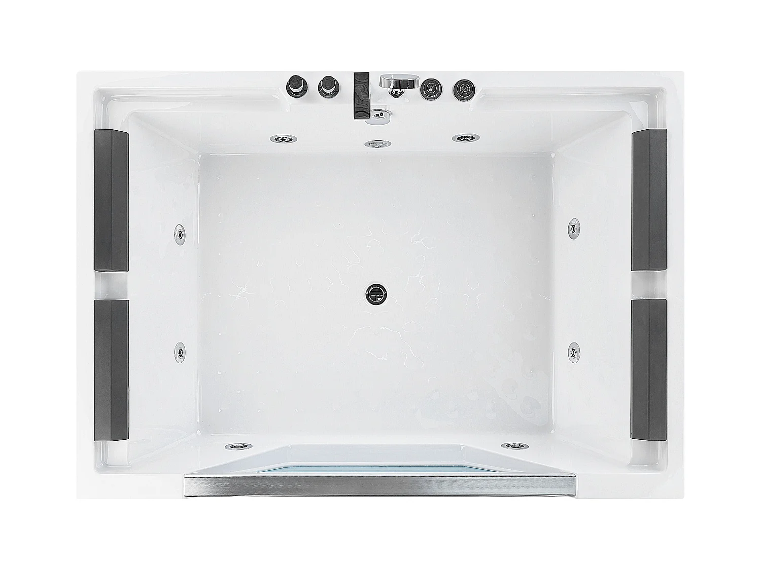 Vasca idromassaggio angolare HUARAZ 170 x 120 cm Bianco