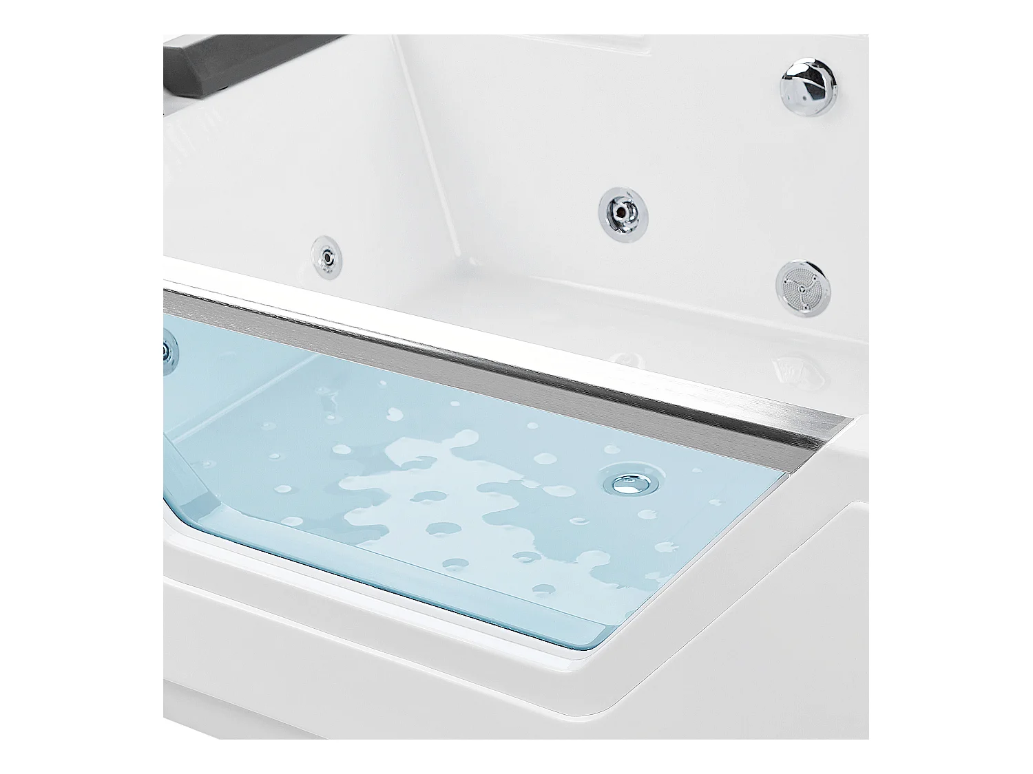 Vasca idromassaggio angolare HUARAZ 170 x 120 cm Bianco