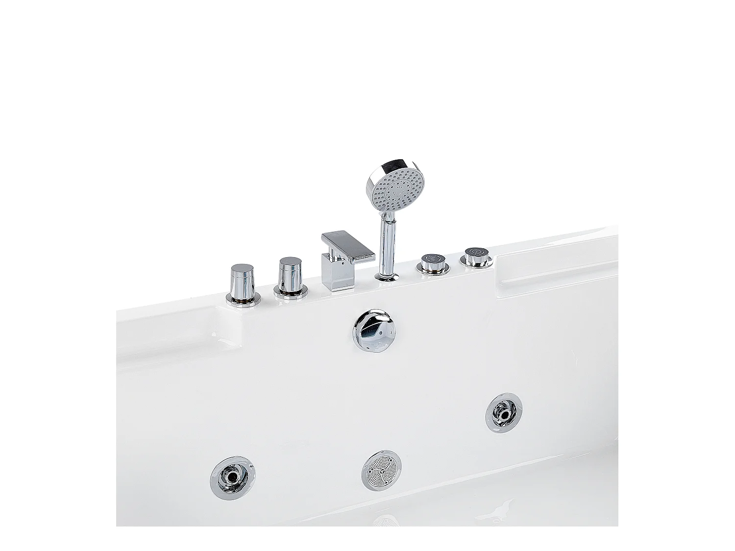 Vasca idromassaggio angolare HUARAZ 170 x 120 cm Bianco