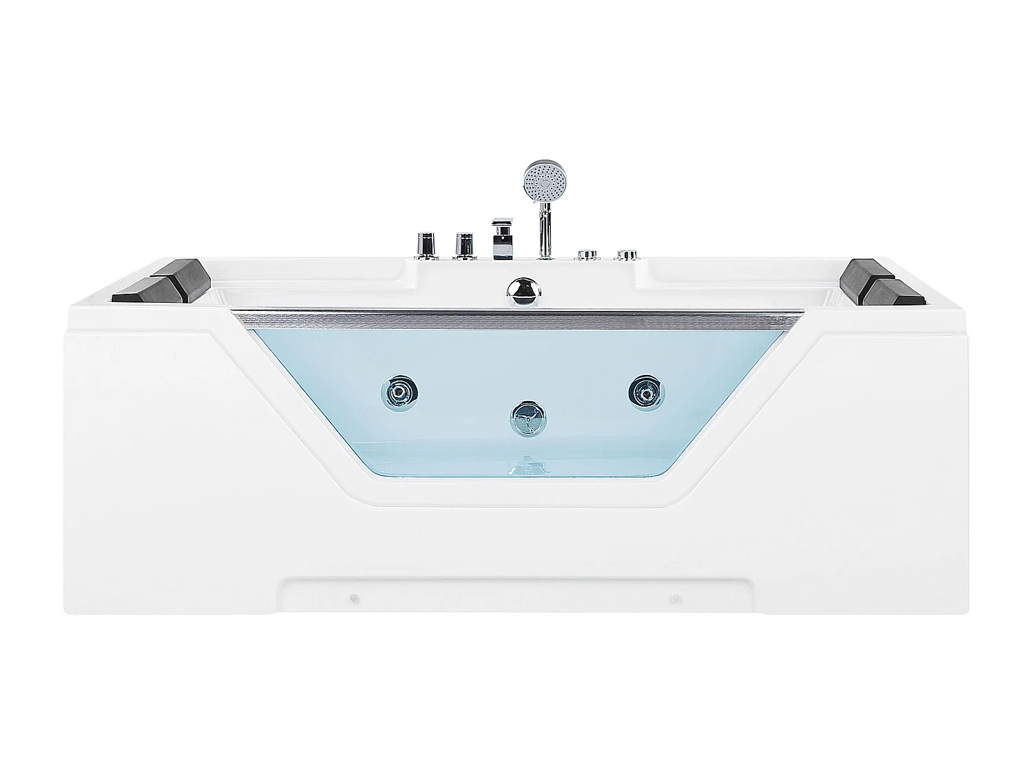 Baignoire d'angle à remous HUARAZ 170 x 120 cm Blanc