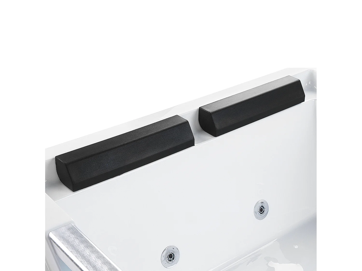 Baignoire d'angle à remous HUARAZ 170 x 120 cm Blanc