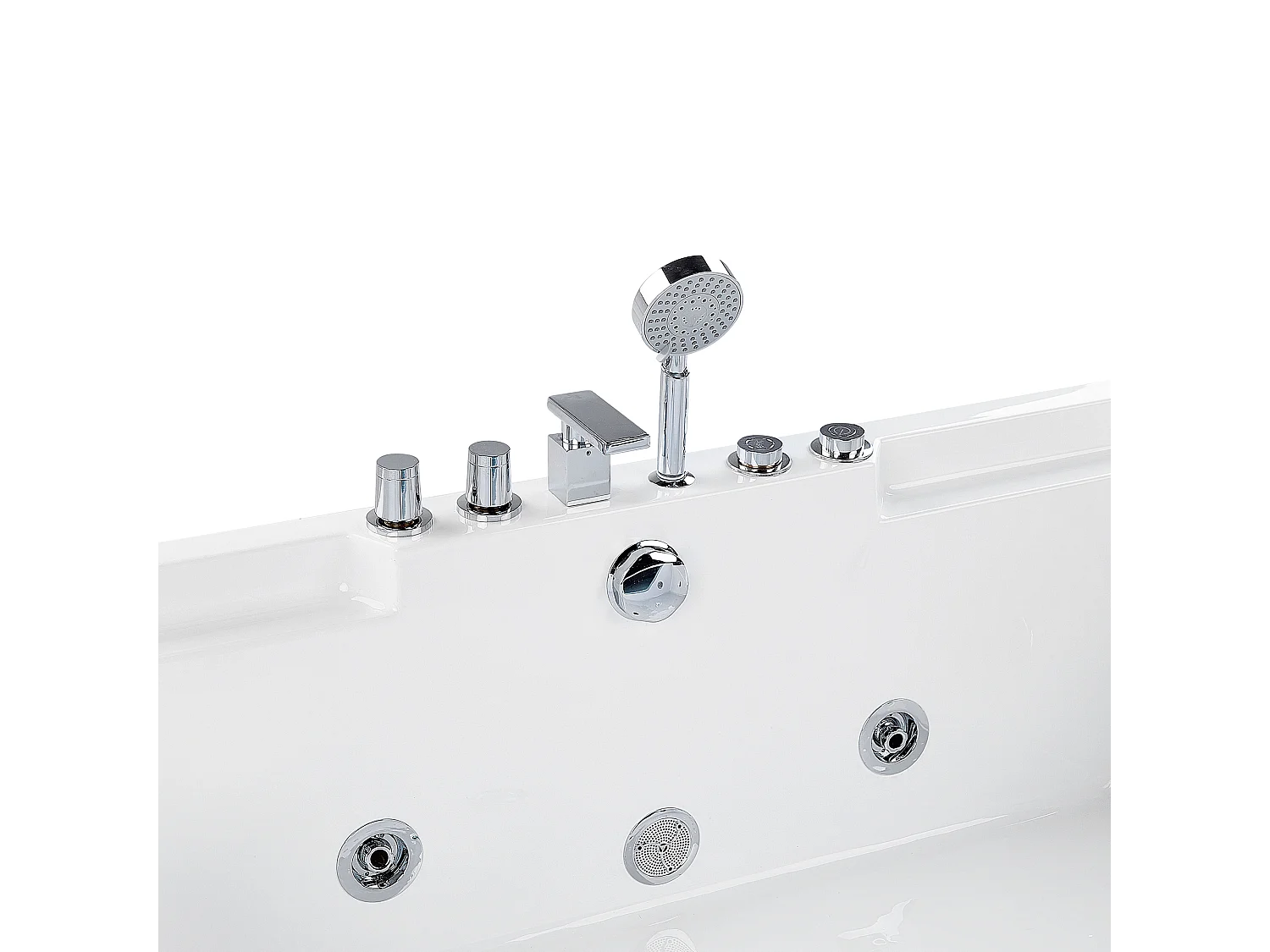 Vasca idromassaggio angolare HUARAZ 170 x 120 cm Bianco