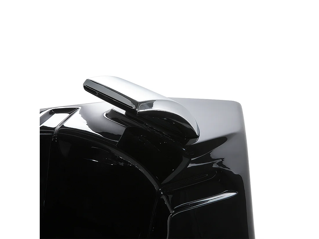 Vasca idromassaggio angolare con LED MARTINICA 214 x 155 cm Nero