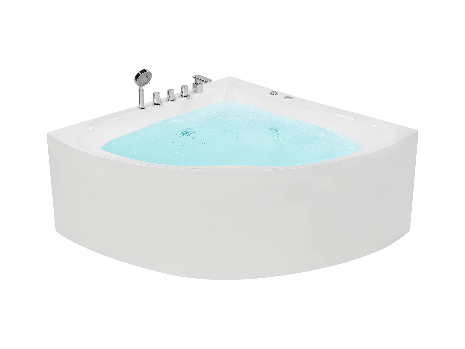 Baignoire d'angle à remous ISLITA 187 x 133 cm Blanc