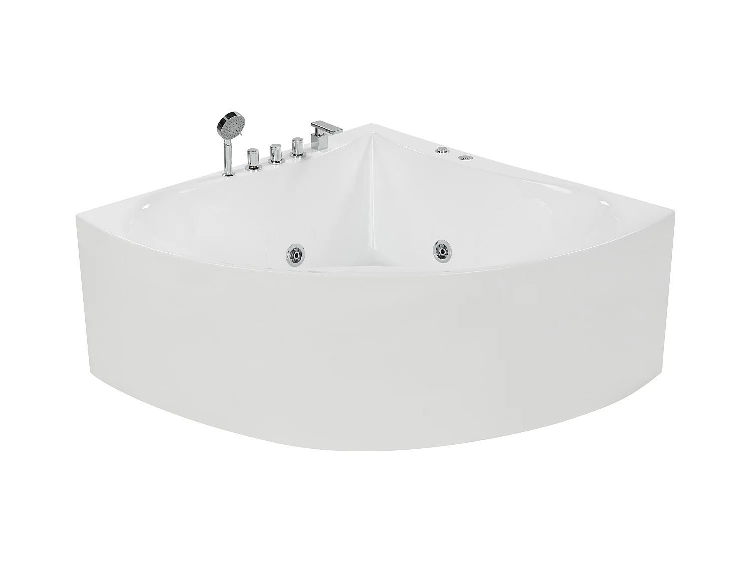 Baignoire d'angle à remous ISLITA 187 x 133 cm Blanc