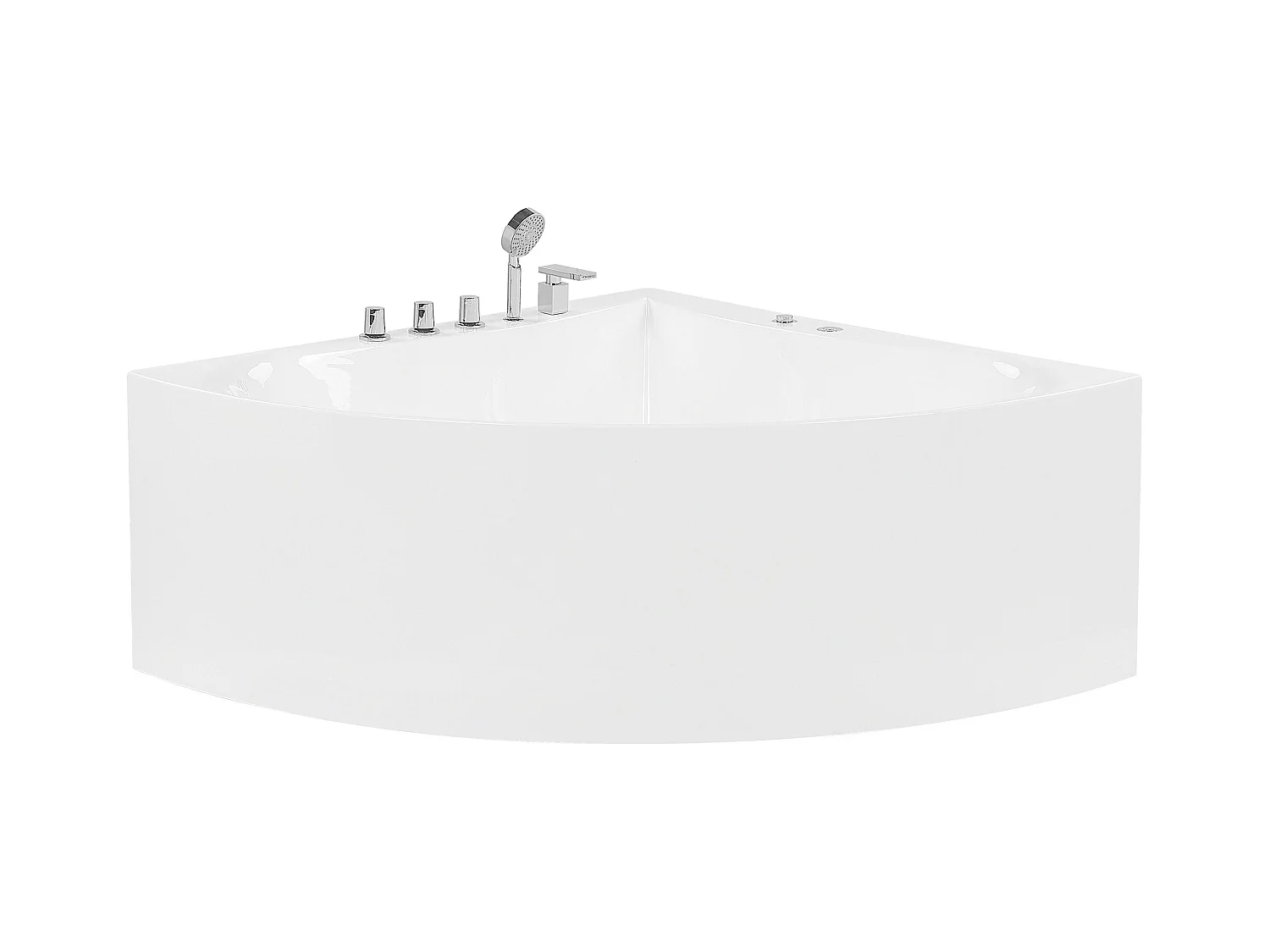 Baignoire d'angle à remous ISLITA 187 x 133 cm Blanc