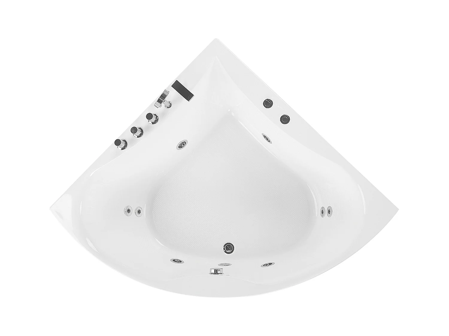 Baignoire d'angle à remous ISLITA 187 x 133 cm Blanc