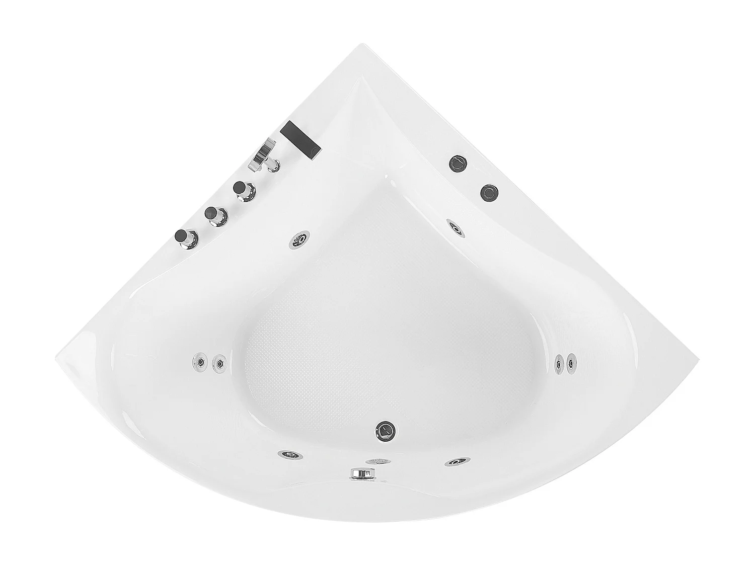 Baignoire d'angle à remous ISLITA 187 x 133 cm Blanc