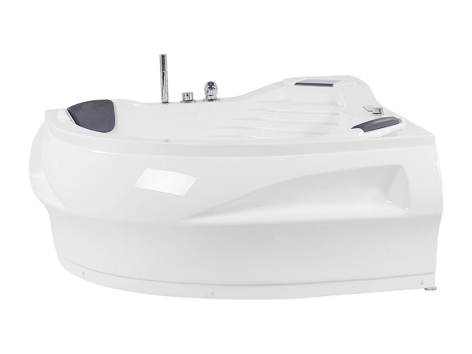 Hoek bubbelbad met LED MONACO Met ingebouwde Bluetooth speaker 210 x 145 cm Wit