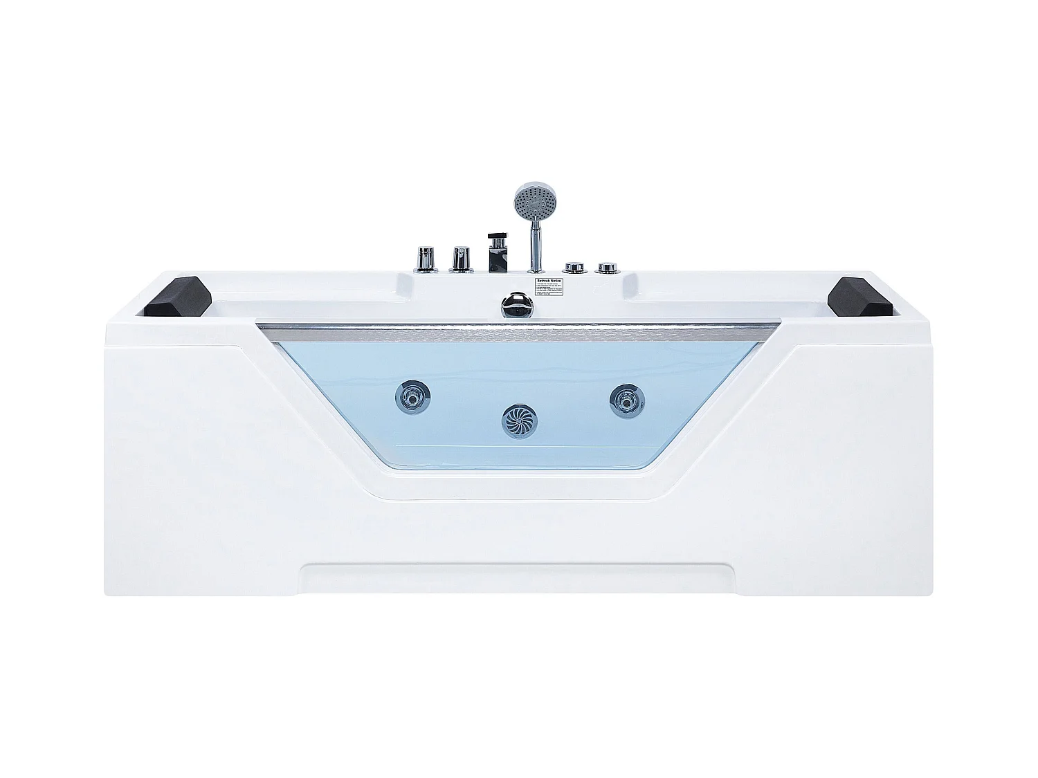 Vasca idromassaggio angolare con LED GRENADA 170 x 80 cm Bianco