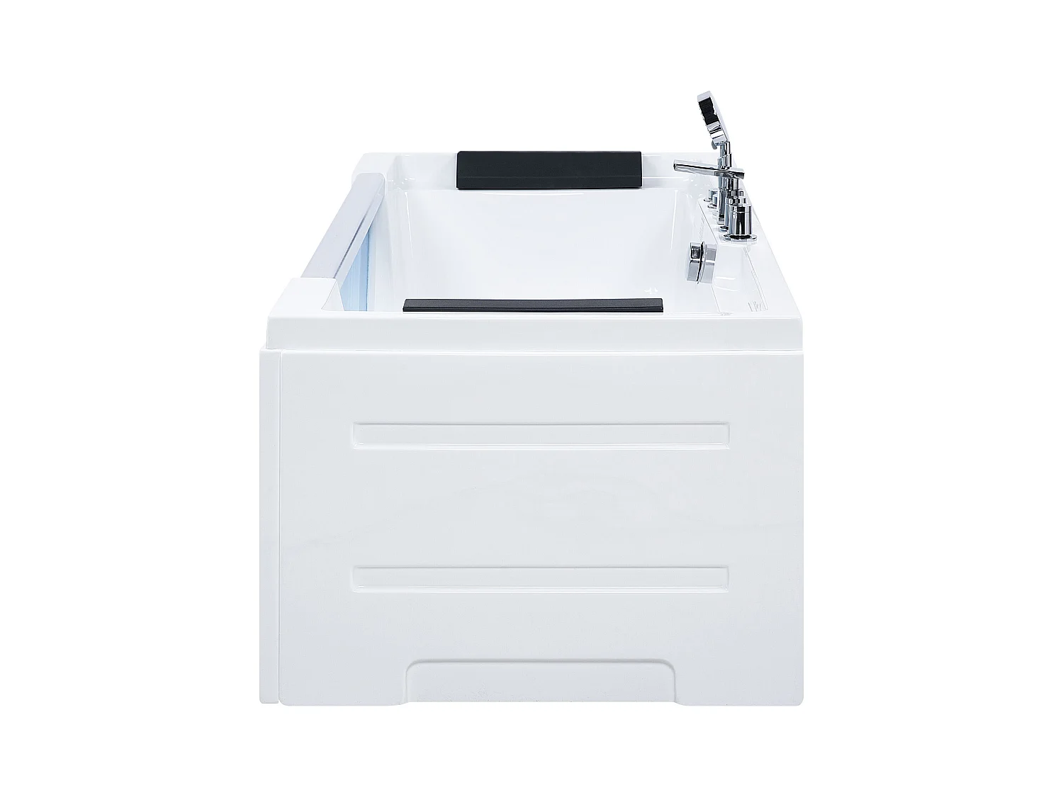 Vasca idromassaggio angolare con LED GRENADA 170 x 80 cm Bianco