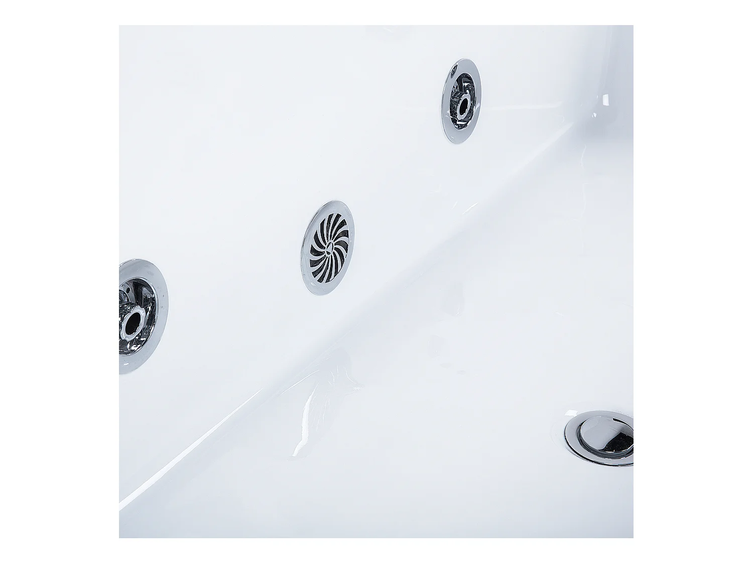 Vasca idromassaggio angolare con LED GRENADA 170 x 80 cm Bianco