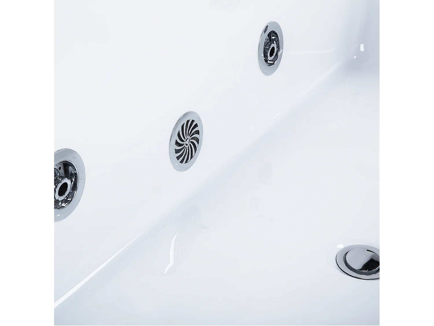 Vasca idromassaggio angolare con LED GRENADA 170 x 80 cm Bianco