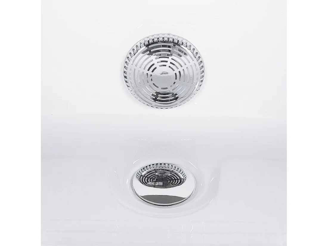 Hoek bubbelbad met LED MARTINICA 214 x 155 cm Wit