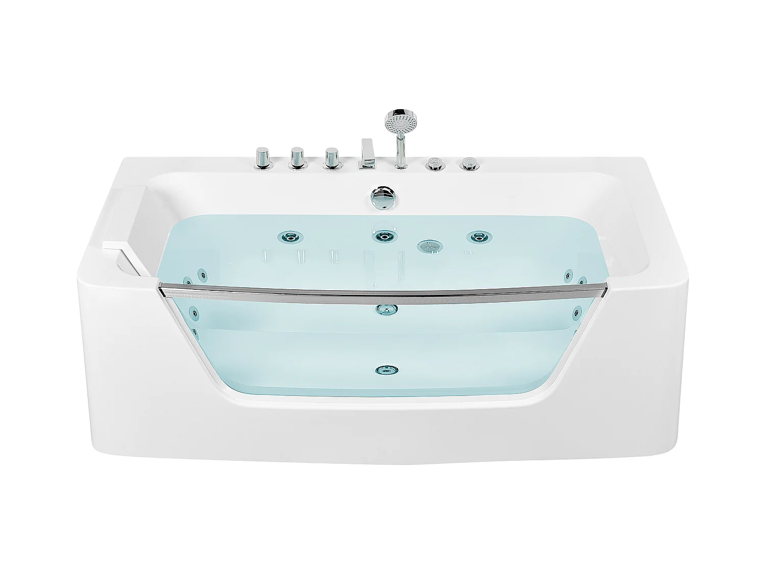 Hoek bubbelbad BARRANCA 170 x 85 cm Wit