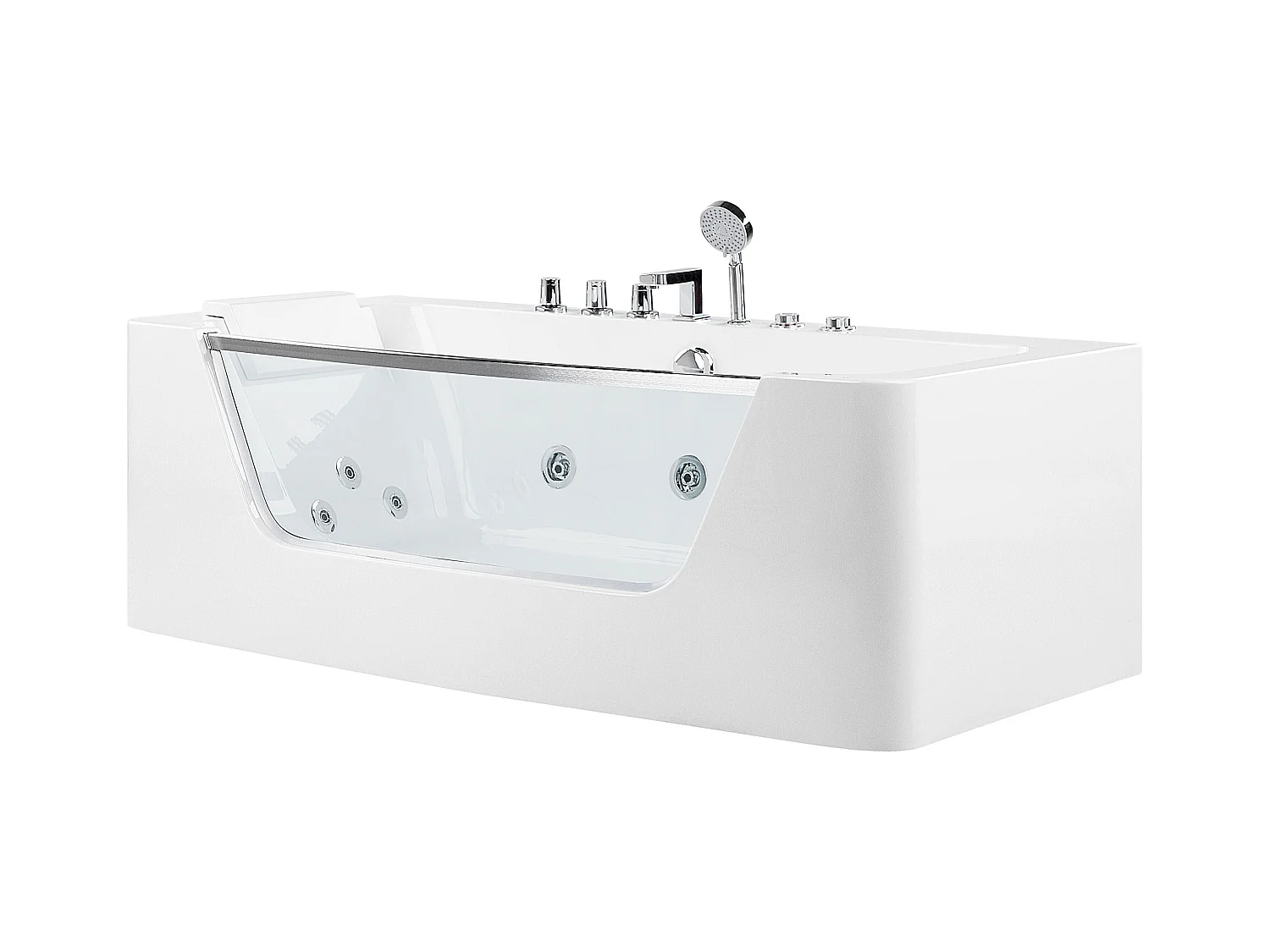 Hoek bubbelbad BARRANCA 170 x 85 cm Wit