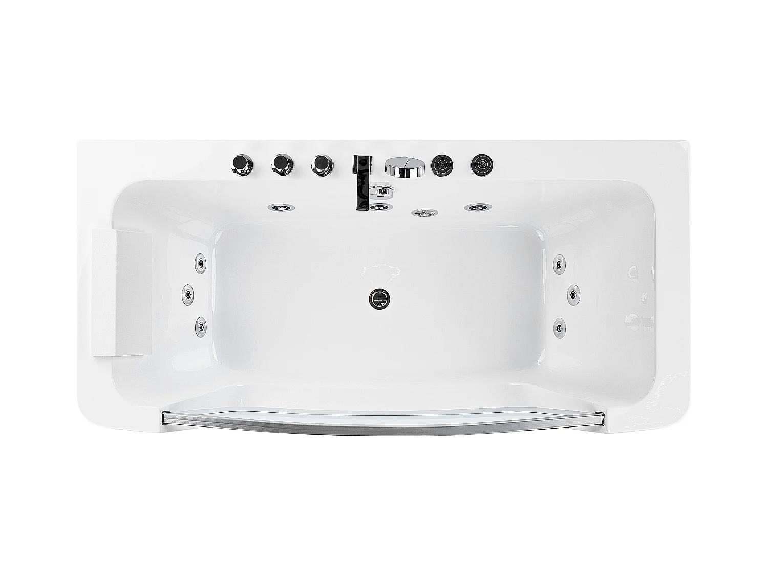 Hoek bubbelbad BARRANCA 170 x 85 cm Wit