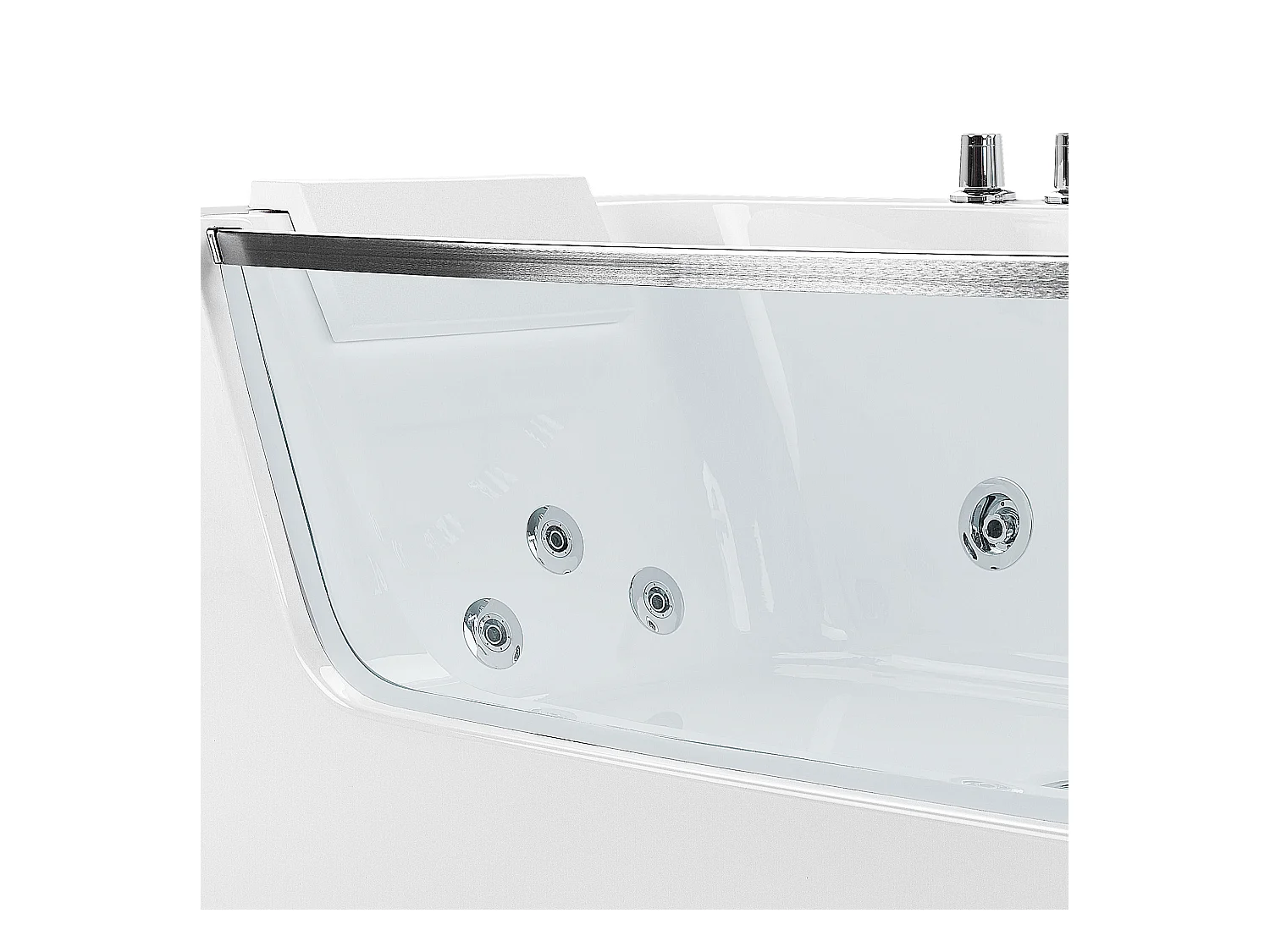 Hoek bubbelbad BARRANCA 170 x 85 cm Wit