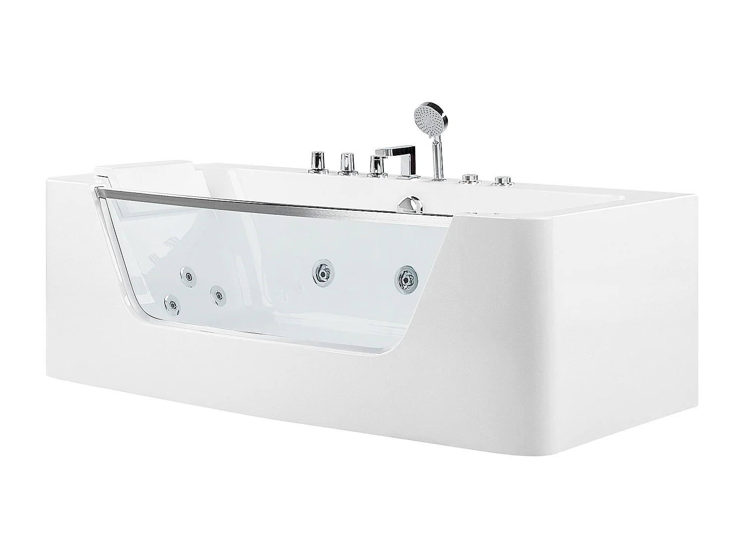 Hoek bubbelbad BARRANCA 170 x 85 cm Wit