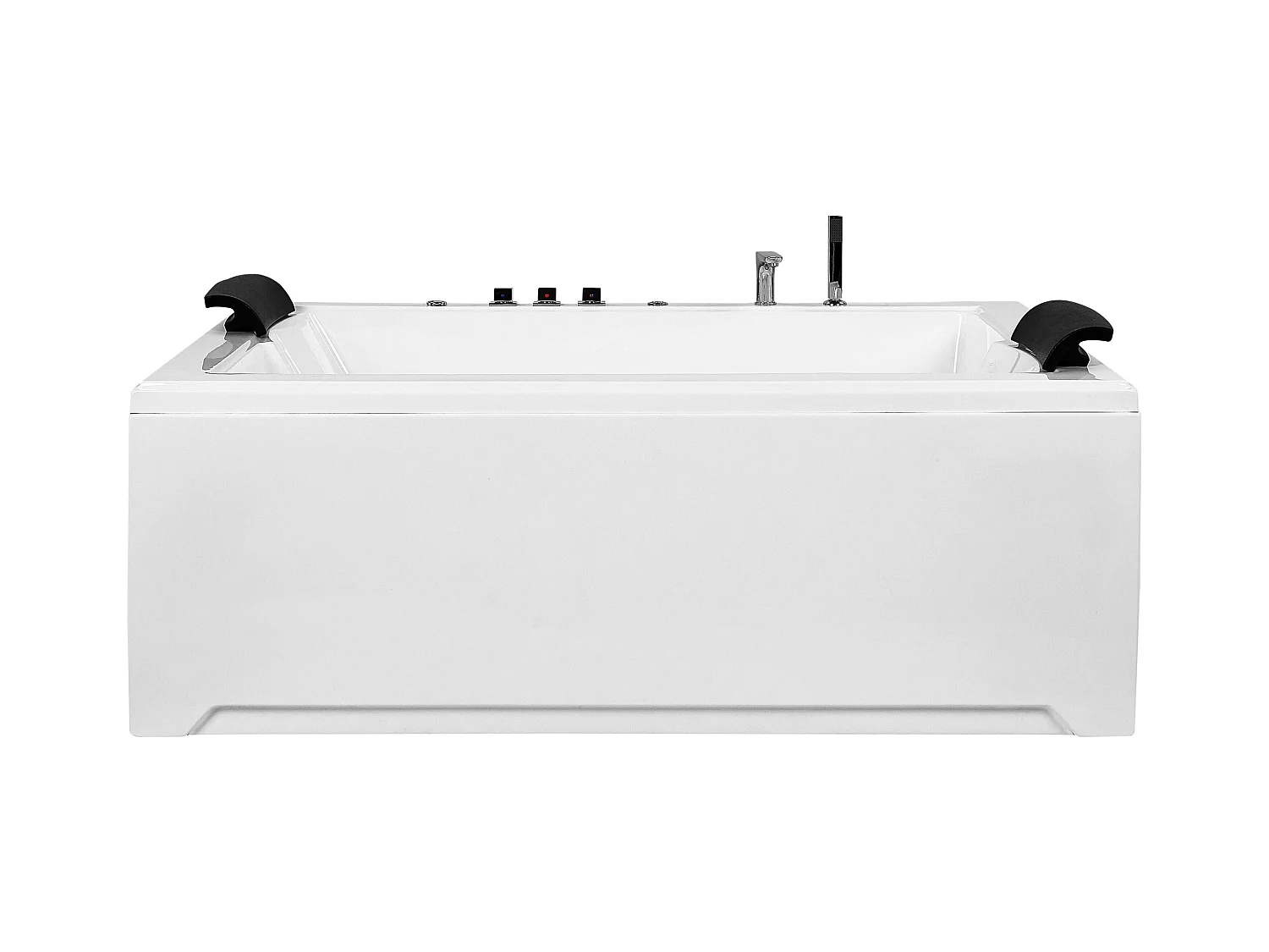 Baignoire d'angle à remous avec LED SALAMANCA 183 x 142 cm Blanc