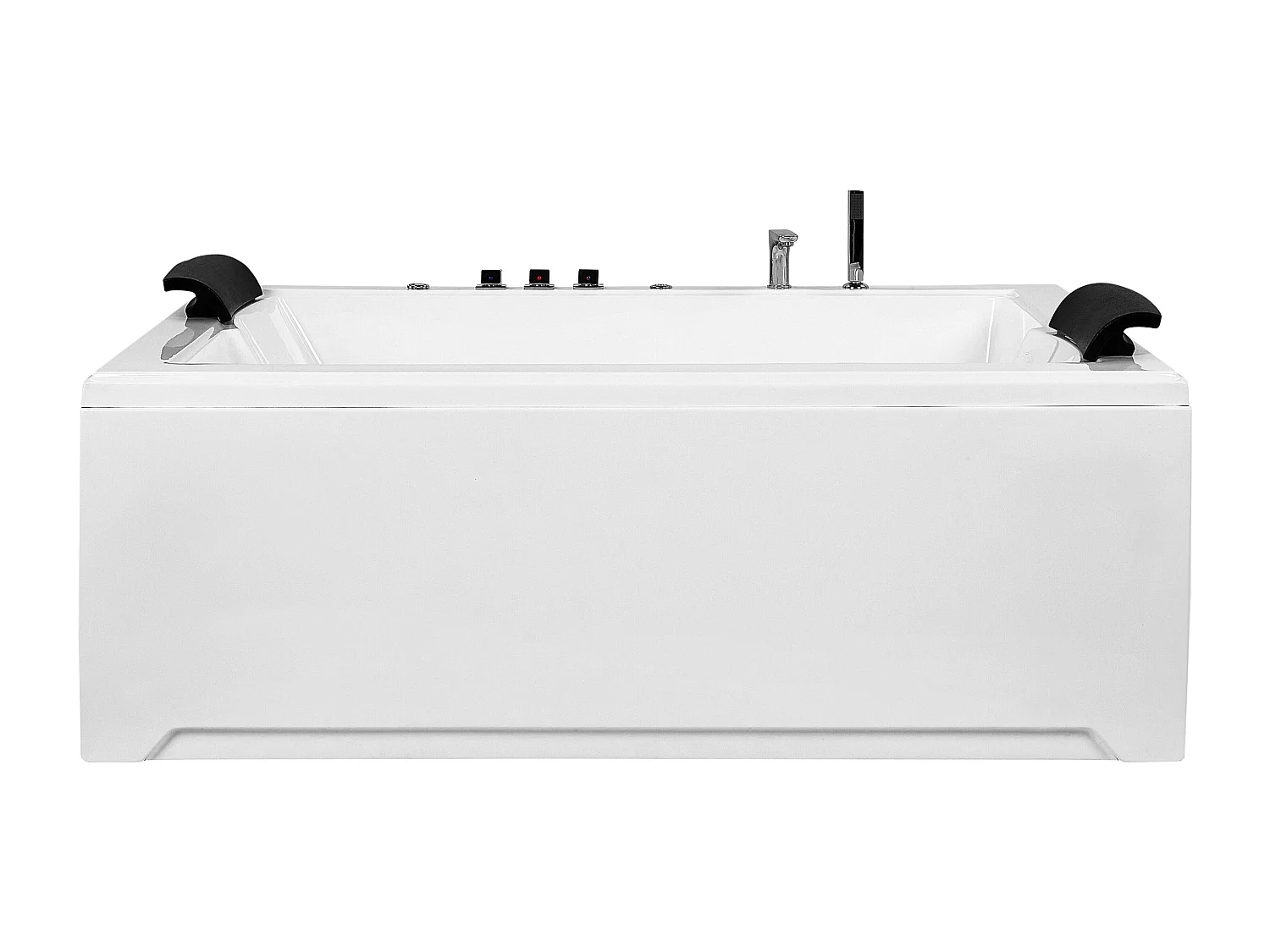 Baignoire d'angle à remous avec LED SALAMANCA 183 x 142 cm Blanc