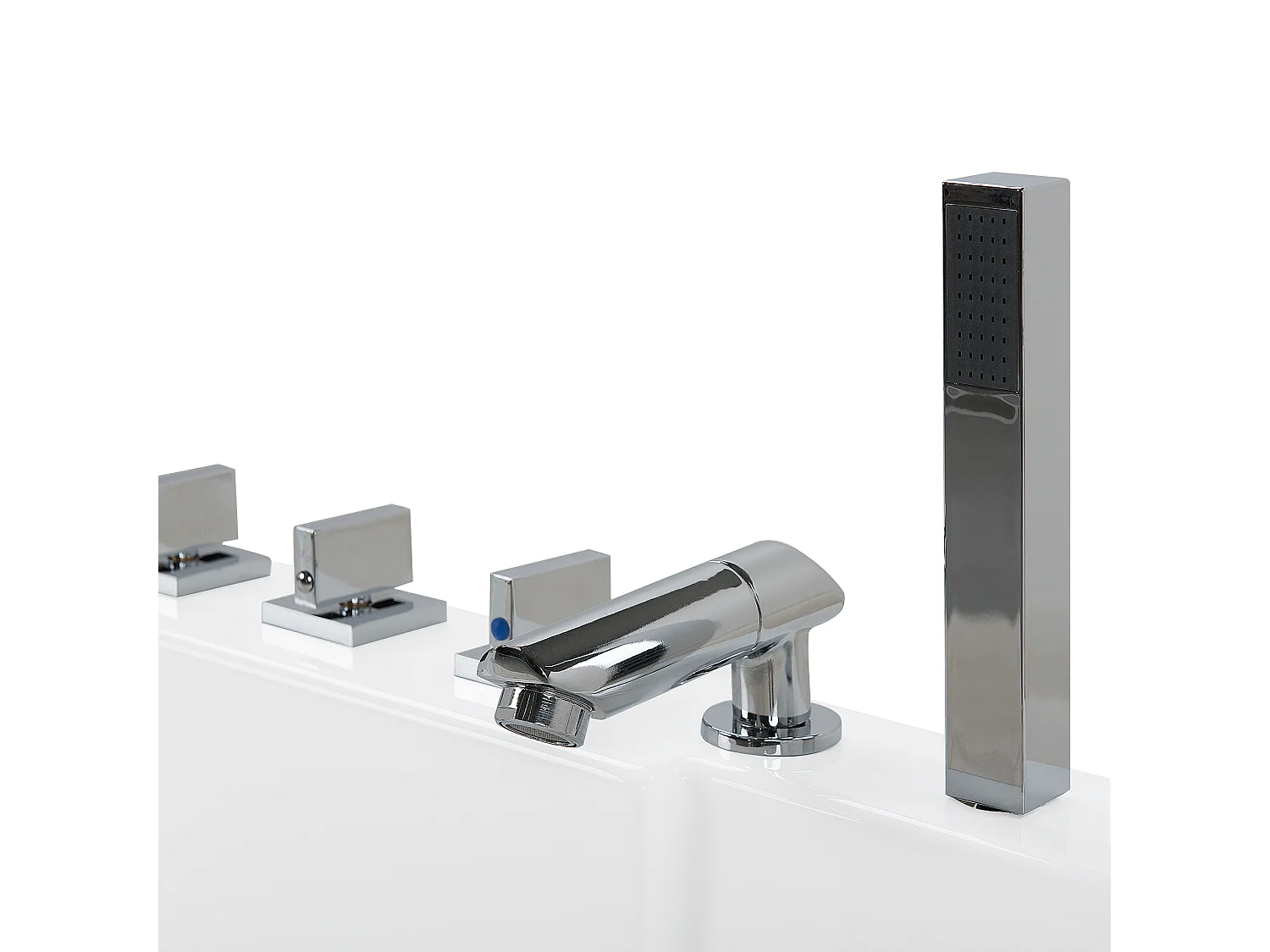 Vasca idromassaggio angolare con LED ACUARIO Lato destro 170 x 80 cm Bianco