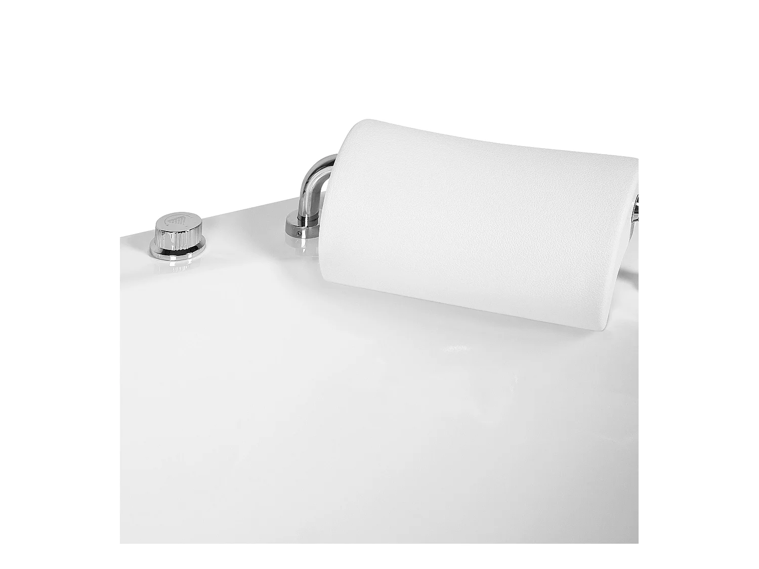 Banheira de hidromassagem de canto com LED MANGLE 1870 x 1360 mm Branco