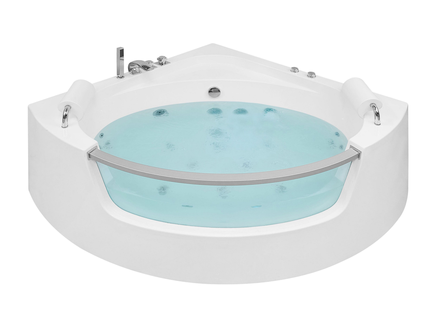 Hoekbad whirlpool LED wit 187 x 136 cm MANGLE