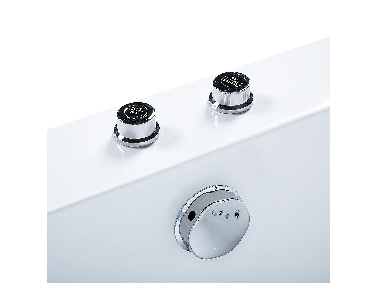 Vasca idromassaggio angolare con LED MARQUIS 180 x 90 cm Bianco