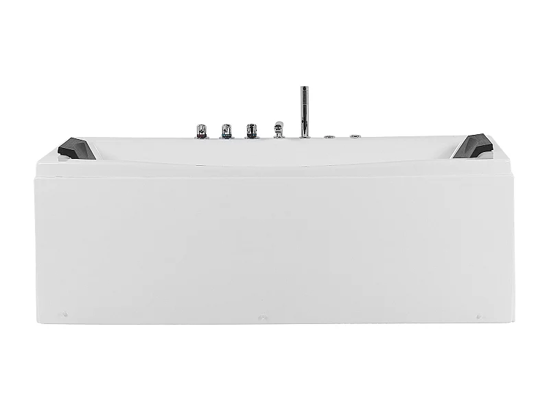 Wanna narożna z hydromasażem LED MOOR 173 x 82 cm Biały