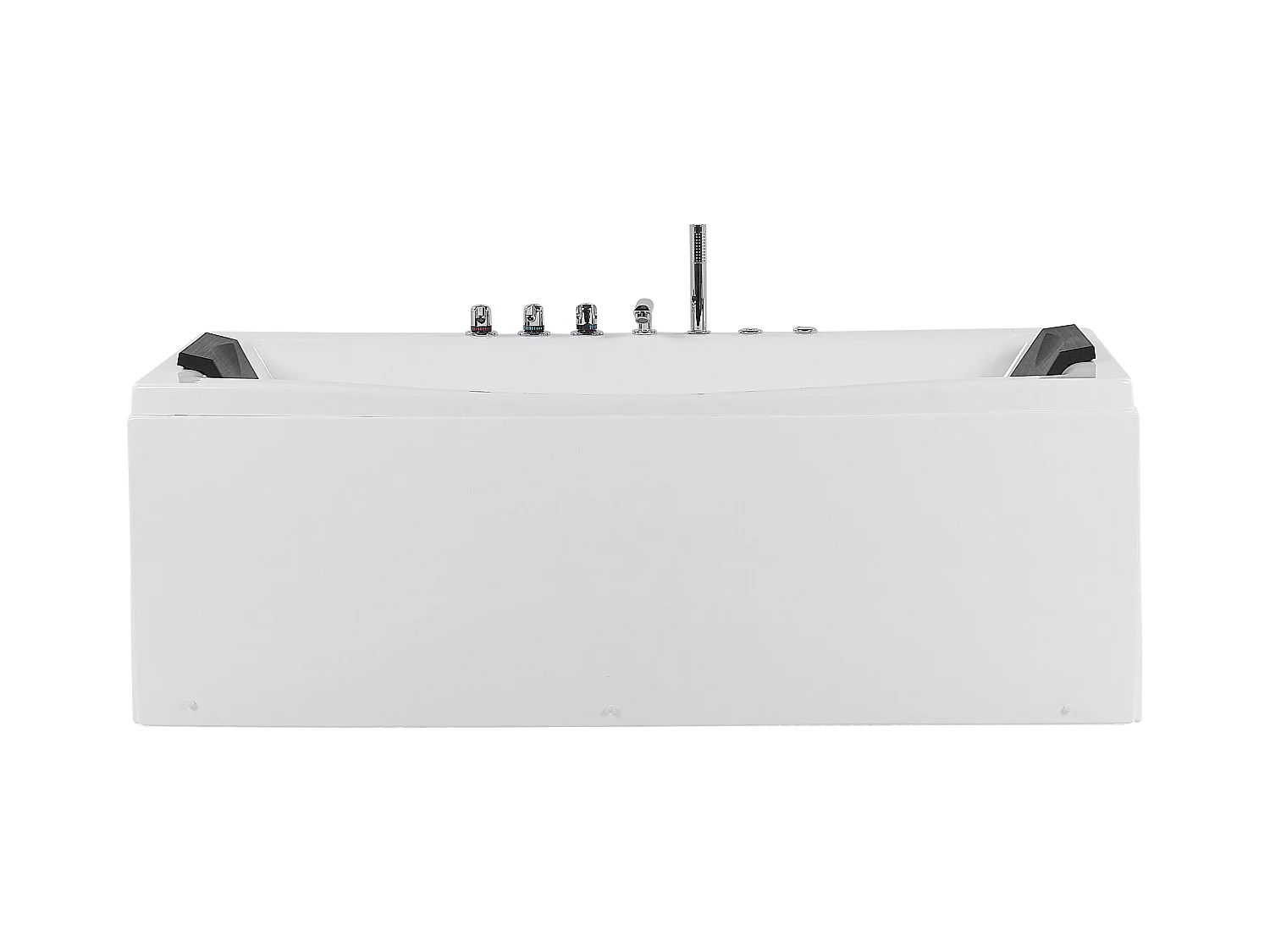 Baignoire d'angle à remous avec LED MOOR 173 x 81 cm Blanc