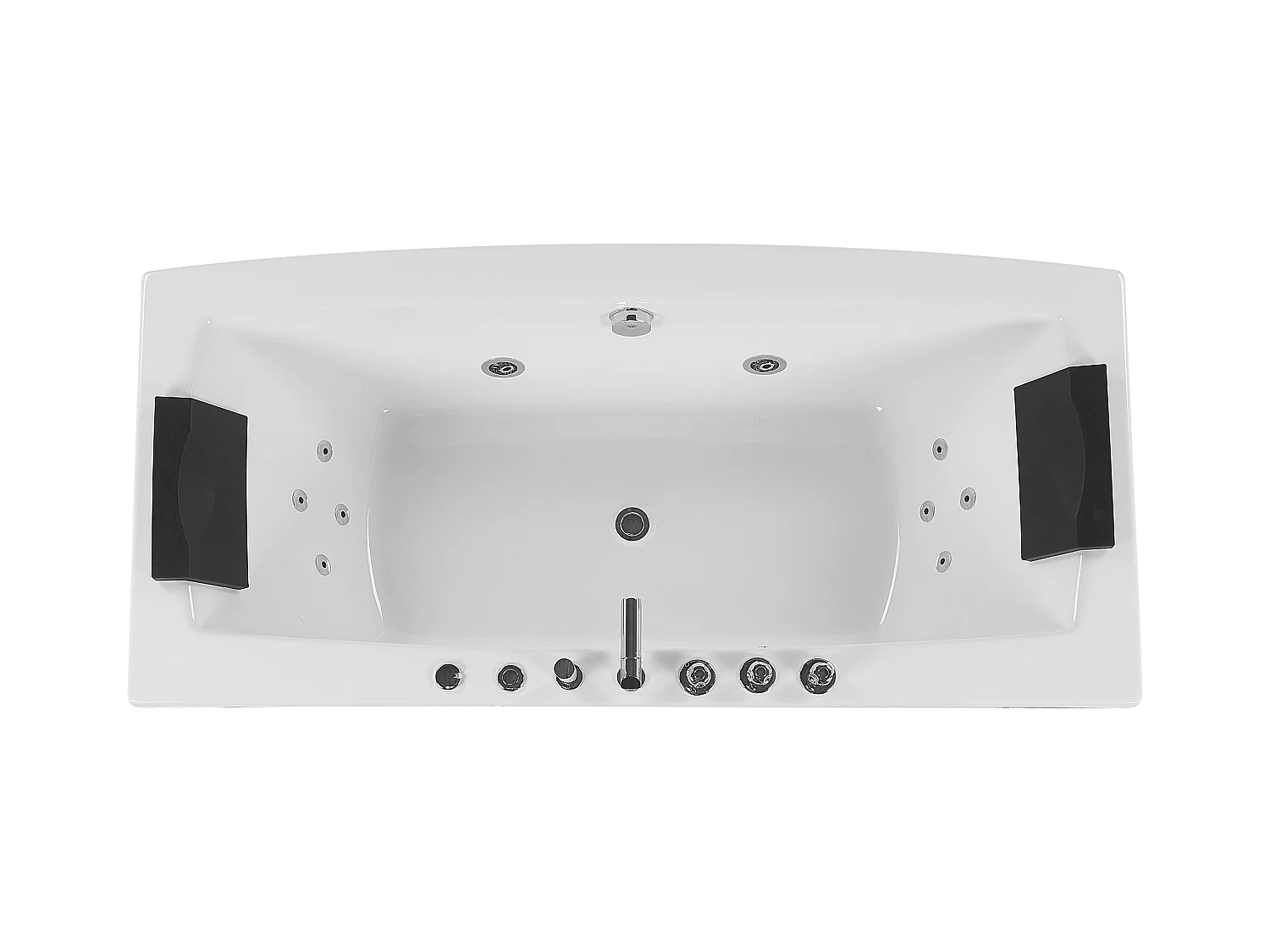 Baignoire d'angle à remous avec LED MOOR 173 x 81 cm Blanc