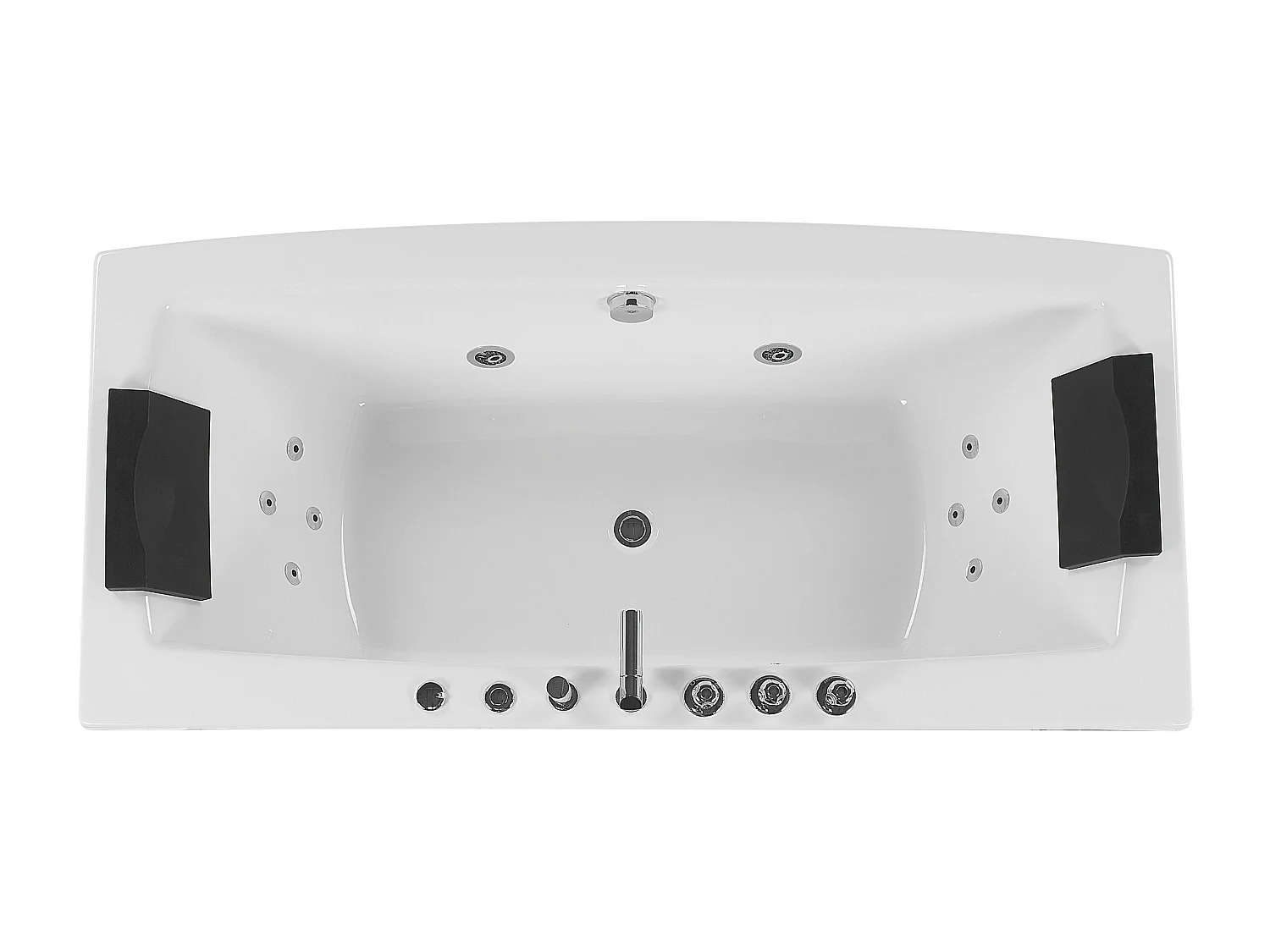 Baignoire d'angle à remous avec LED MOOR 173 x 81 cm Blanc