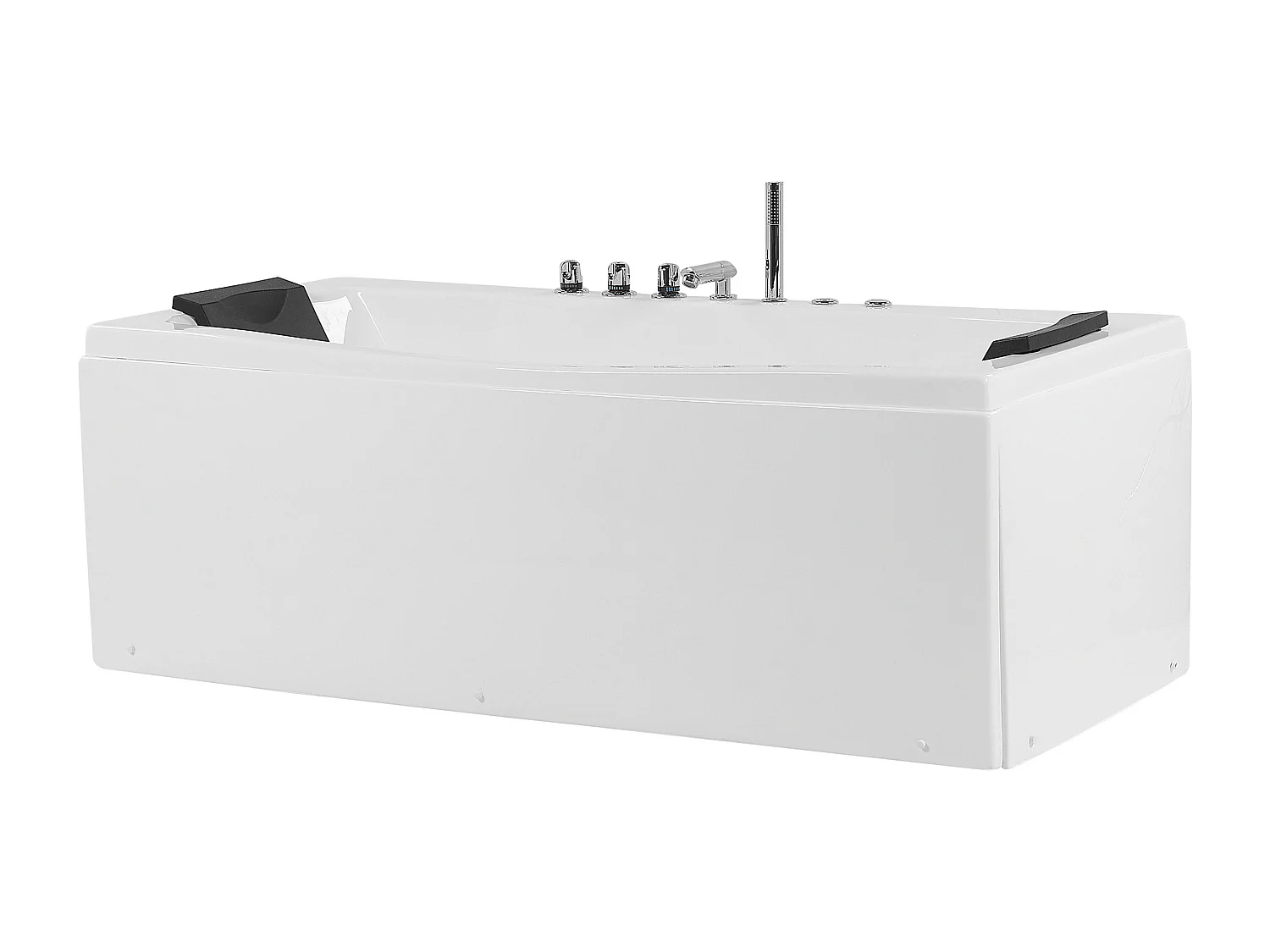 Hoek bubbelbad met LED MOOR 173 x 82 cm Wit