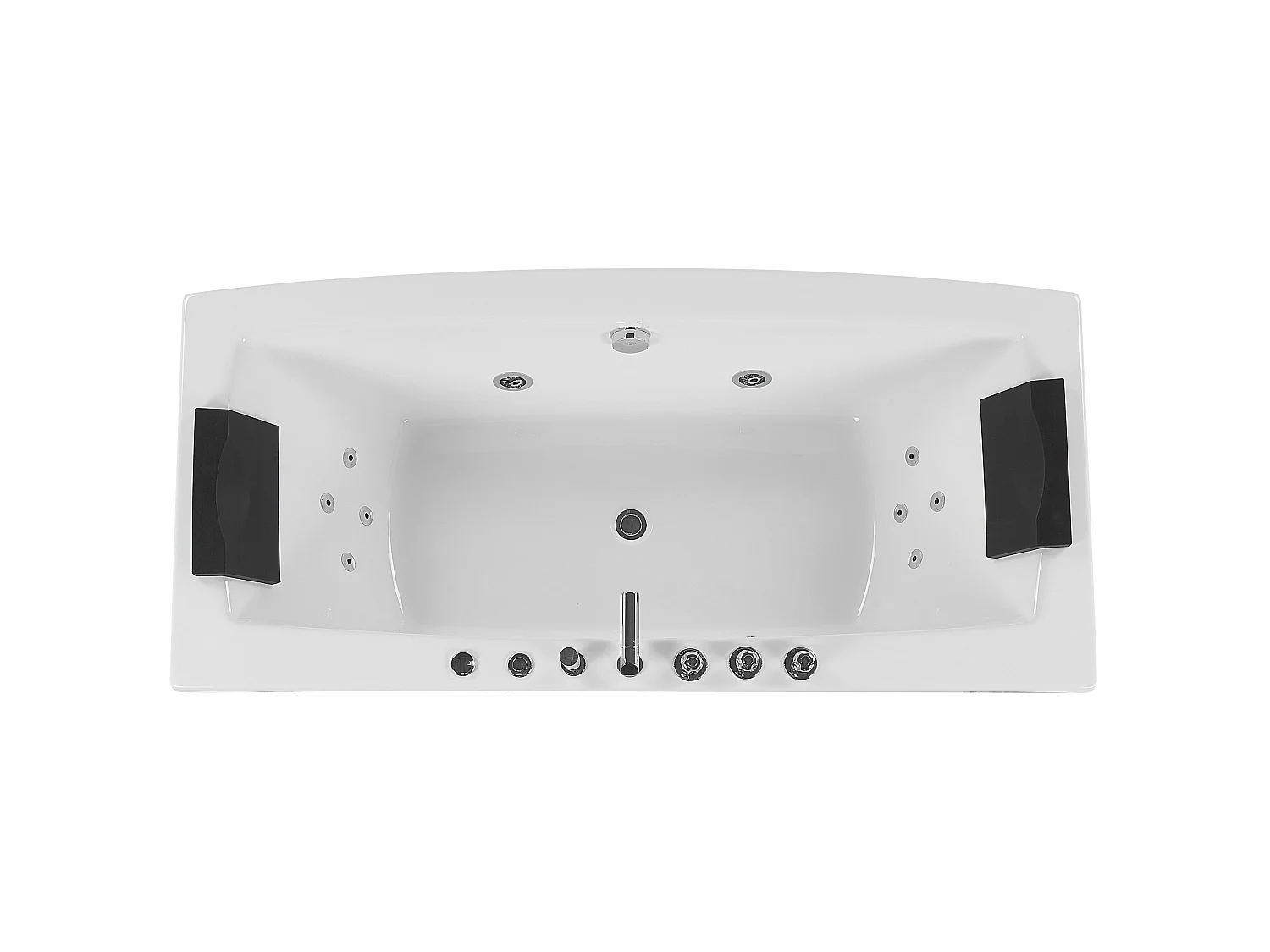 Baignoire d'angle à remous avec LED MOOR 173 x 82 cm Blanc