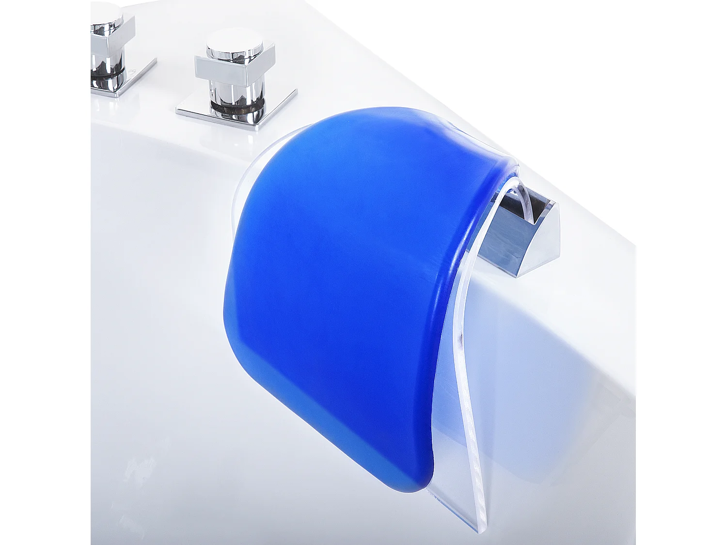 Vasca idromassaggio angolare con LED FUERTE 175 x 85 cm Bianco