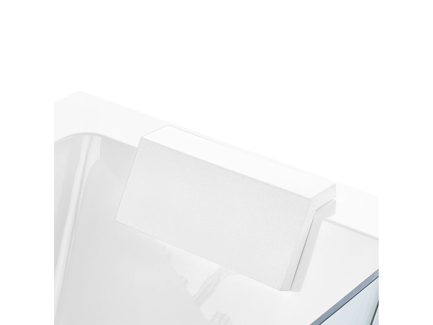 Baignoire d'angle à remous avec LED PUQUIO Côté droit 170 x 80 cm Blanc