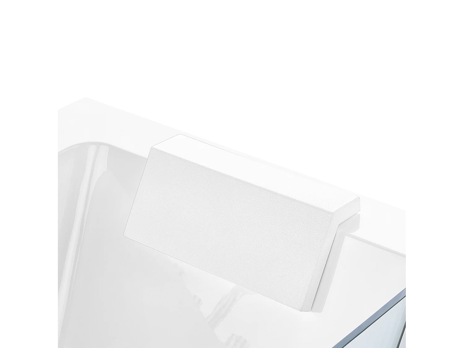 Baignoire d'angle à remous avec LED PUQUIO Côté droit 170 x 80 cm Blanc