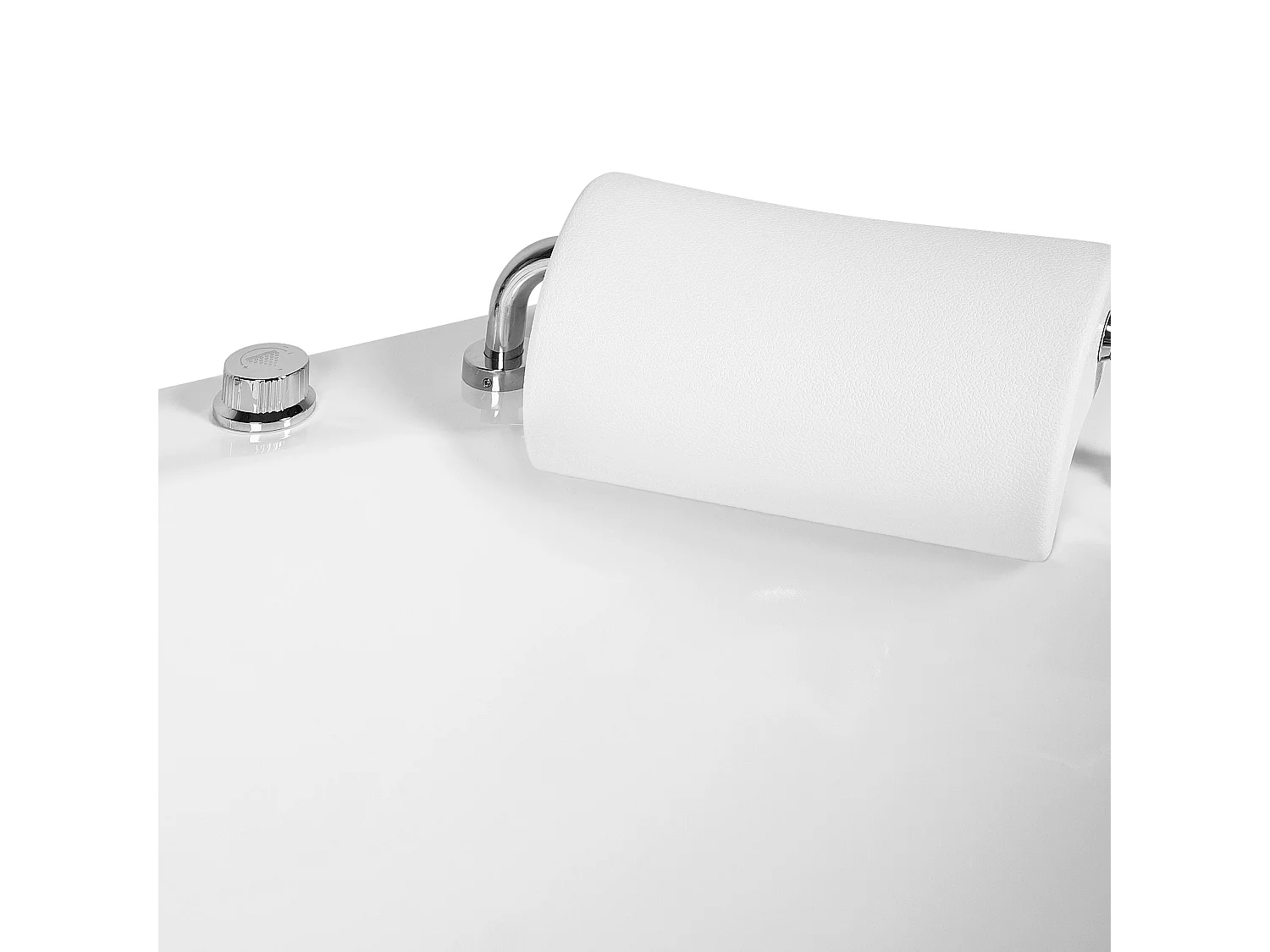 Baignoire d'angle à remous avec LED MANGLE 201 x 150 cm Blanc